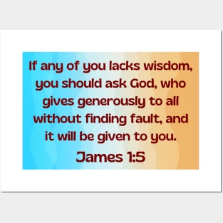 Bible Verse James 1:5 Posters and Art